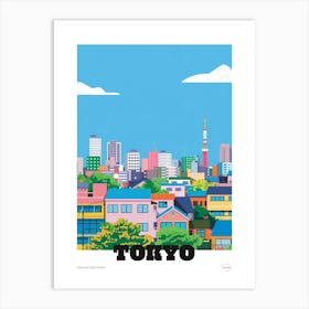 Tokyo Japan 4 Colourful Travel Poster Art Print