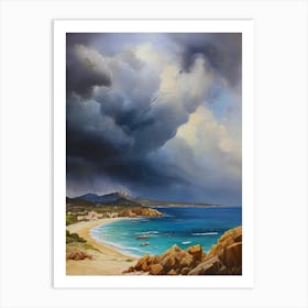 Storm Clouds Over The Beach.12 Art Print