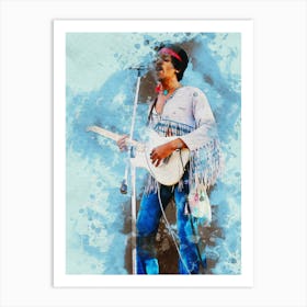 Smudge Of Jimi Hendrix Art Print