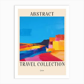 Abstract Travel Collection Poster Qatar 1 Art Print