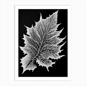Sweetgum Leaf Linocut Art Print