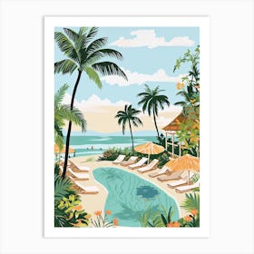 Radisson Beach, Bali, Indonesia, Matisse And Rousseau Style 3 Art Print