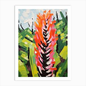 Cactus Painting Zebra Cactus 4 Art Print