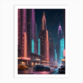 Neon City Art Print