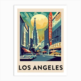 Los Angeles 2 Vintage Travel Poster Art Print