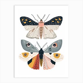 Colourful Insect Illustration Moth 26 Art Print