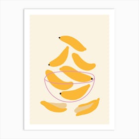 Bananas In A Bowl Art Print