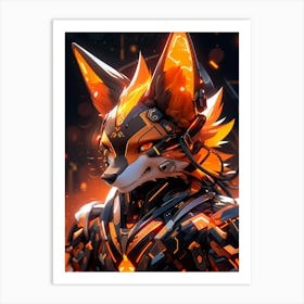 Futuristic Fox 5 Art Print