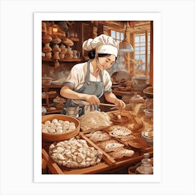 Dumpling Making Chinese New Year 14 Art Print