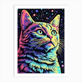 Quantum Purrplexity, Psychedelic Cats series Art Print