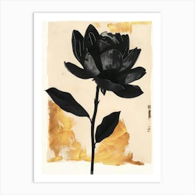 Black Peony Art Print