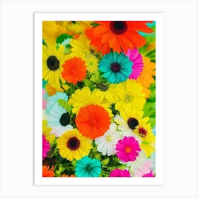 Abstract Flowers 2  Art Print
