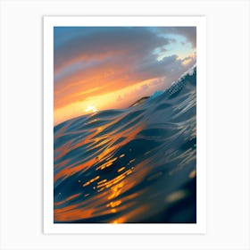 Sunset In The Ocean -Reimagined 1 Art Print