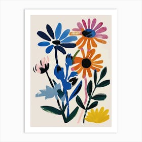 Painted Florals Cineraria 4 Art Print