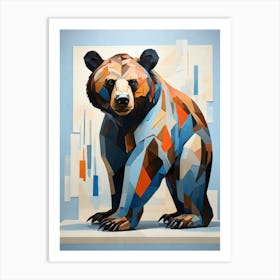 Geometric Bear 3 Art Print