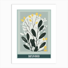 Boxwood Tree Flat Illustration 1 Poster Art Print