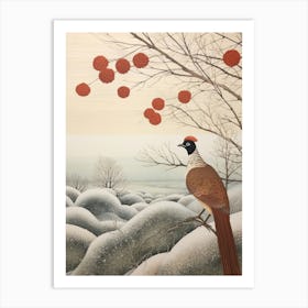 Bird Illustration Pheasant 6 Art Print