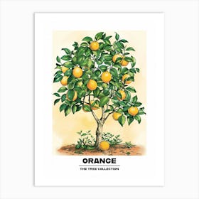 Orange Tree Storybook Illustration 4 Poster Art Print