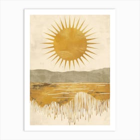 Golden Sun Canvas Print Art Print