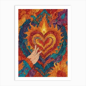 Heart Of Fire 34 Art Print