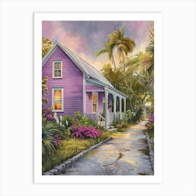 Key West Cottage Art Print