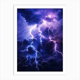 Lightning In The Sky 12 Art Print