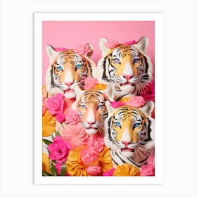 Four Tigers Art Print