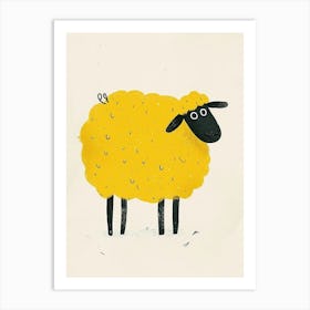 Yellow Sheep 5 Art Print