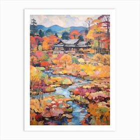 Autumn Gardens Painting Kenrokuen Japan 3 Art Print