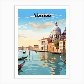 Venice Italy Canal Travel Illustration Art Print