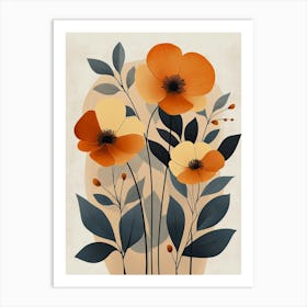 Orange Poppies 1 Art Print