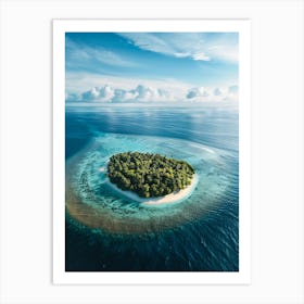 Heart Island In The Maldives Art Print