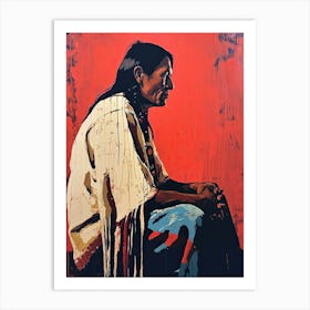 Yakama Yin And Yang; A Minimalist Vision ! Native American Art Art Print