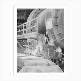 Anaconda Smelter, Montana, Anaconda Copper Mining Company, Pouring Copper Anodes From The Refining Furna Art Print