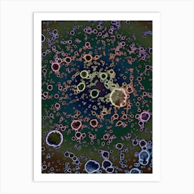 Alcohol Ink Abstraction Purple Cosmos 1 Art Print