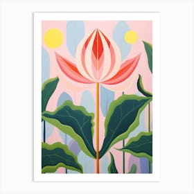 Tulip 6 Hilma Af Klint Inspired Pastel Flower Painting Art Print