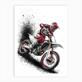 Dirt Bike Rider Art Print