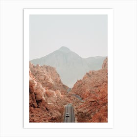 Highway Through Rocks Art Print