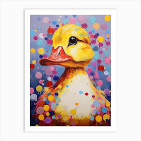 Polka Dot Ducklings 1 Art Print