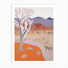 Great Sandy Desert   Australia, Contemporary Abstract Illustration 3 Art Print
