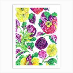 Radicchio Marker vegetable Art Print