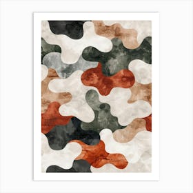 Abstract Camouflage Art Print