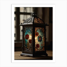 Stained Glass Lantern Art Print