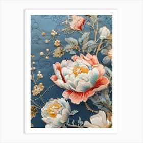 Chinese Floral Wallpaper 3 Art Print