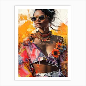 Woman In Sunglasses Art Print