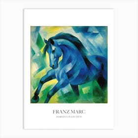 Franz Marc Inspired Horses Blue Horse Collection Painting Art Print