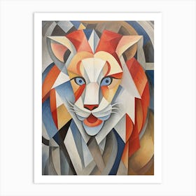 Lion Abstract Pop Art 6 Art Print