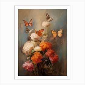 'Fluttering Butterflies' Odilon Redon Inspired Art Print