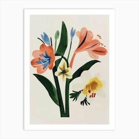 Painted Florals Amaryllis 3 Art Print