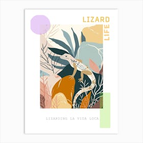 Modern Abstract Lizard Illustration 3 Poster Art Print